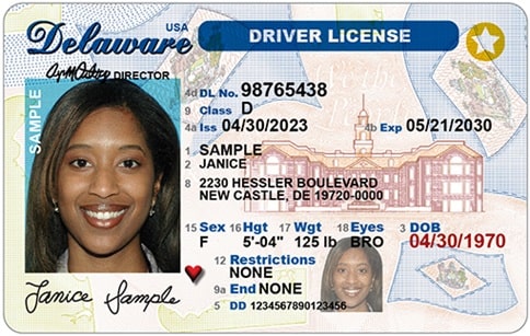 Sample Delaware Driver License
