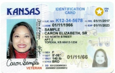 Sample Kansas Driver License