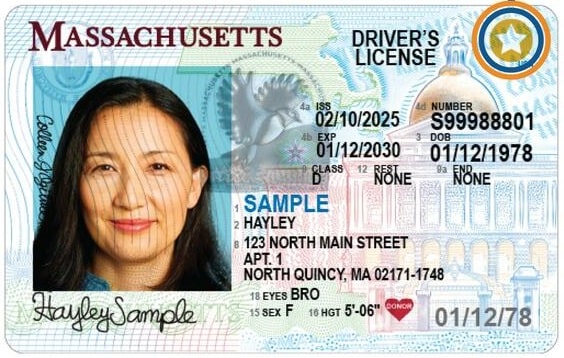 Sample Massachusetts Driver License