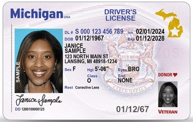 Sample Michigan Driver License