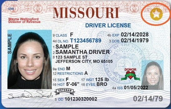 Sample Missouri Driver License