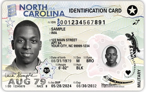 Sample North Carolina Driver License