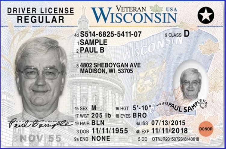 Sample Wisconsin Driver License